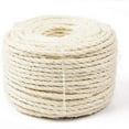 thumbnail image 1 of Cat Natural Sisal Rope for Scratching Post Tree Replacement  Hemp Rope for Repairing  Recovering or DIY Scratcher  6mm Diameter, 1 of 7