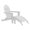 White, variant on DuroGreen Folding Adirondack Chair With Ottoman, Made With All-Weather Tangent Sustainable Lumber, Oversized, High End Furniture for Porch, Lawn, Deck, or Fire Pit, No Maintenance, USA Made, White