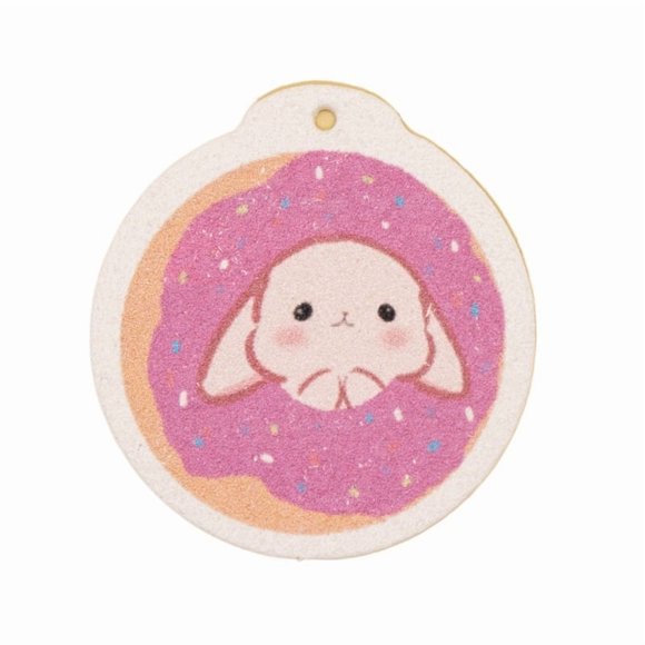 1 pieza de esponja de pulpa de madera comprimida con forma de donut original de dibujos animados, esponja for limpieza de cocina y lavavajillas.