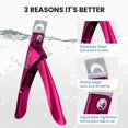 thumbnail image 2 of MelodySusie Nail Clippers, Adjustable Stainless Steel Trimmer for Fake Nail Tips and Acrylic Nails, Wine Red, 2 of 8