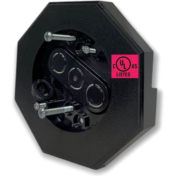 Bloque de montaje iMBAPrice 8141-BK negro, resistente a la intemperie, UL