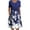 Navy womens dresses 11, variant on USSUMA Sundress for Women Beach Vacation Boho Pleated Knee Length Swing Aline Midi Summer Dresses for Women Casual Crewneck Short Sleeve Floral Print Plus Size Party Sun Dresses