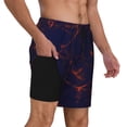 thumbnail image 2 of Haiem lightning Pattern Mens Swim Trunks with Compression Liner 2 in 1 Swimming Shorts Stretch Swimwear Quick Dry,Board Shorts-XX-Large, 2 of 6