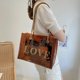 thumbnail image 3 of Bolsos compuestos de moda para mujer, bolso de hombro con letras, bolsa con cordón (marrón) Tmvgtek Oficina Multiescena Multifunción, 3 of 9