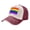 Dark Red, variant on Men Women Pride Rainbow Flag Pattern Distressed Twill Cotton Baseball Cap Vintage Adjustable Dad Hat