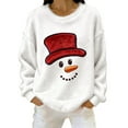 thumbnail image 2 of Womens Christmas Sweatshirt Flannel Long Sleeve Crewneck Tops Pullover Shirts, 2 of 5