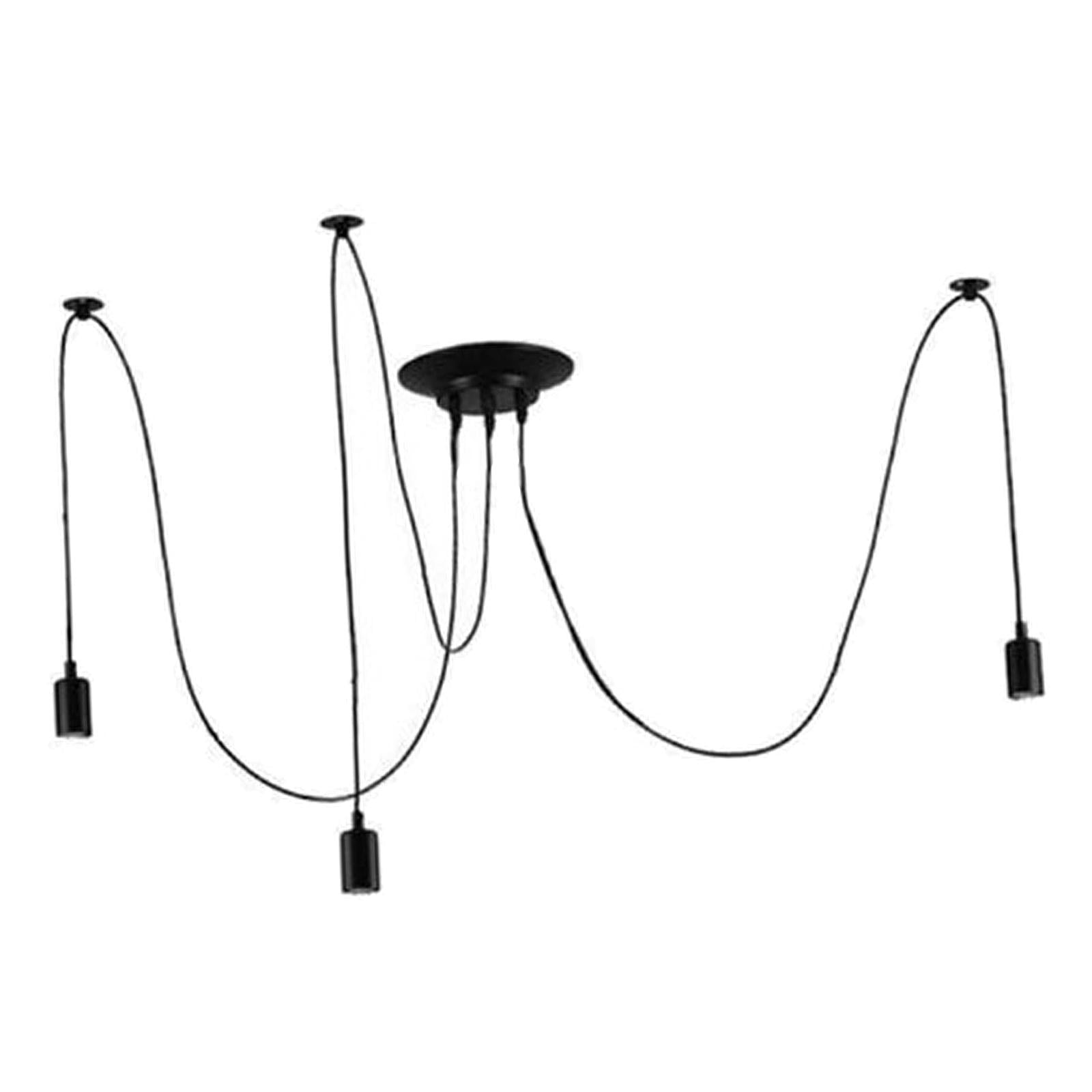 Iron Pendant Light, Creative Shape Ceiling Light, E27 Chandelier, Modern 3-Head