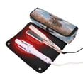 thumbnail image 3 of Hair Tool Organizer Bag with Heat Resistant Mat Removable Travel Storage Case for Hot Air Brushes Curling Irons Brown Cow, 3 of 8