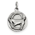 thumbnail image 1 of Sterling Silver Polished Antique Finish Capricorn Horoscope Pendant (29 X 19) Made In India qc7421, 1 of 3