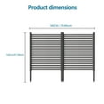 thumbnail image 2 of 180x120cm Garden Trellis Fence 2 Panel Metal, PE Coated Rustproof Privacy Screen for Climbing Plants Balcony Pool, Wood Look, 2 of 7