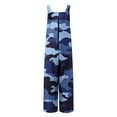 thumbnail image 6 of Awdenio Women's Jumpsuits, Rompers & Overalls Camouflage Printed Jumpsuit Casual Button Pocket Sleeveless Wide Leg Trousers, 6 of 7