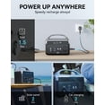 thumbnail image 2 of DaranEner Estación de energía portátil 56000 mAh, batería de respaldo LiFePO4 de 179,2 Wh con 2 salidas de CA de 300 W (pico 600 W), carga rápida de 1,5 horas, banco de energía para emergencias por hu, 2 of 5