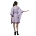 thumbnail image 4 of Moomaya Women's Short Tassel Kaftan Casual Swimwear Swimsuit Cover Up Short Beach Caftan Dress, 4 of 7
