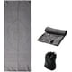 thumbnail image 1 of Toalla de Tapete de Yoga YR con Líneas de Alineación, 72''x24'' Toallas de Yoga Calientes Antideslizantes para Pilates de Gimnasio con Bolsa de Transporte, Gris, 1 of 8