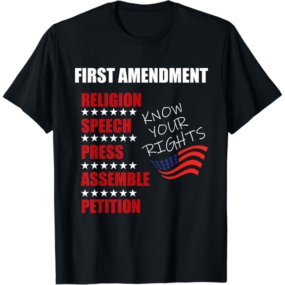 First Amendment Rights Audit United States Constitution Flag T-Shirt