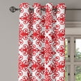thumbnail image 2 of Ambesonne Valentine's Day Grommet Curtain, Western Scroll Art, 50" x 120", White Red, 2 of 6