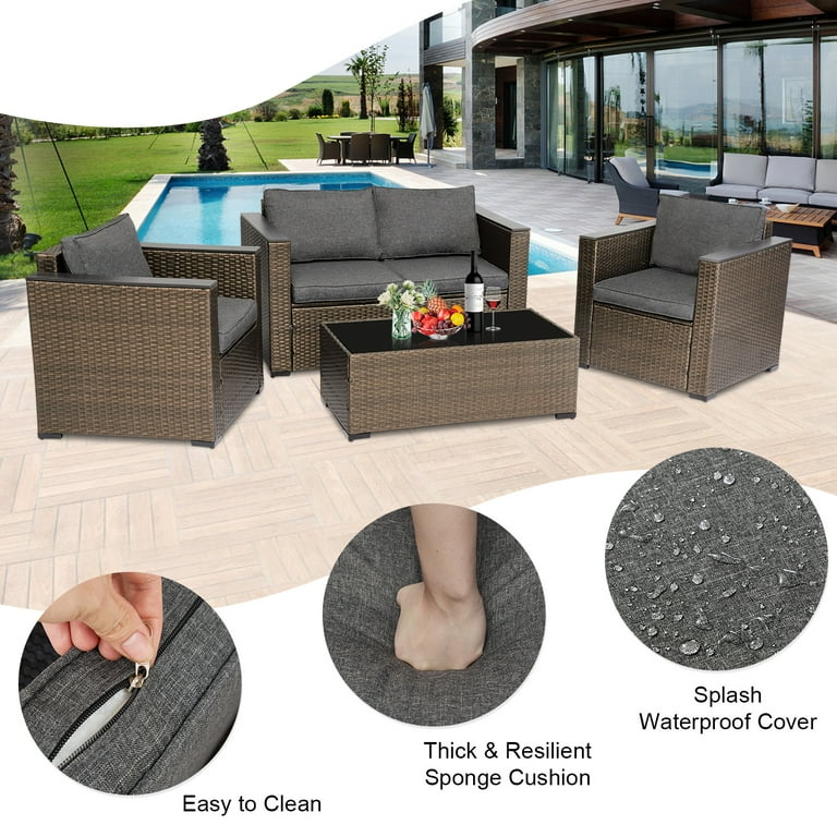 Kinbor 4pcs outdoor patio furniture sales