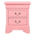 thumbnail image 3 of Glory Furniture Louis Phillipe 2 Drawer Nightstand in Pink, 3 of 5