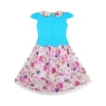 thumbnail image 3 of Girls Dress Turn-Down Collar Flower Detailing Tulle Overlay 7, 3 of 4