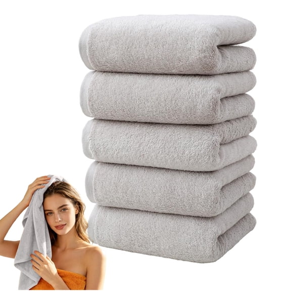 Bxaolu Microfiber Washcloths 5 Pack 29.5" x 13.8" Soft Feel Fingertip Towels Quick Drying Wash Cloths Ultra Soft, Multipurpose Face & Hand Towels for Bathroom, Spa, and Gym Towel.
