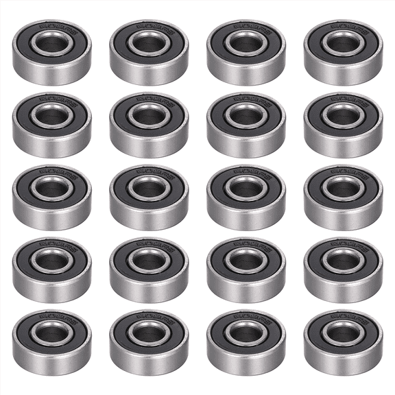 New Arrivals 20 Pack 608- Ball Bearing - Double Rubber Sealed Miniature Deep Groove Bearings for Skateboards, Inline Skates, Scooters (8mm x 22mm 7mm)