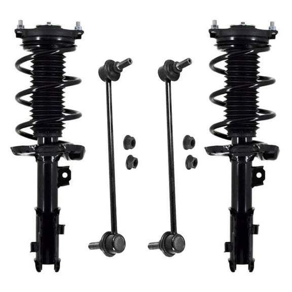 Detroit Axle - 4pc Front Struts Sway Bars for Hyundai 2017 Elantra, 2 Struts with Coil Springs 2 Sway Bar End Links Suspension Replacement
