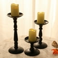 thumbnail image 5 of Decorative Iron Candlesticks Set of 3 | Black European Style Metal Candle Holders for Home Decor | Romantic Dinner & Holiday Table Centerpiece, 5 of 6