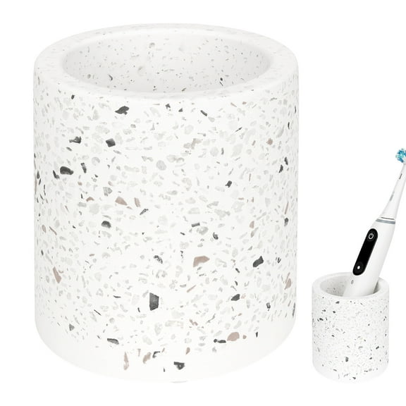 Linkidea Electric Toothbrush Holder Stand, Countertop Toothpaste Holder Organizer Compatible with Oral-B iO Series, Philips Sonicare ProtectiveClean (White)