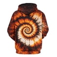 thumbnail image 2 of LAOLIUSN Novelty Tie Dye Style Hoodies for Men Spiral Streak Print Sweatshirt Pullover S-4XL, 2 of 7