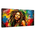 thumbnail image 1 of Cuadro Decorativo Canvas Retrato Rasta Urban 140x70, 1 of 3