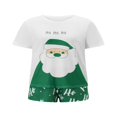 thumbnail image 2 of Ensemble de Pyjamas de Noël pour Femmes avec Hauts Imprimés Père Noël et Shorts, 2 of 9