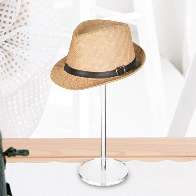 LOVIVER Acrylic Hat Stand Round Acrylic Riser Jewelry Display Riser Clear Hat Display Rack Baseball Hat Rack for Cowboy Hat Round Base 30cm Walmart