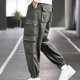 thumbnail image 1 of Pantalones largos para hombre, multibolsillos, lavados, informales, para exteriores, de algodón, 1 of 7