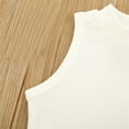 thumbnail image 5 of Girls Shirts Spring Summer Solid Cotton Sleeveless T Shirt Vest Top Girls' Tops White 3 Years-4 Years, 5 of 7