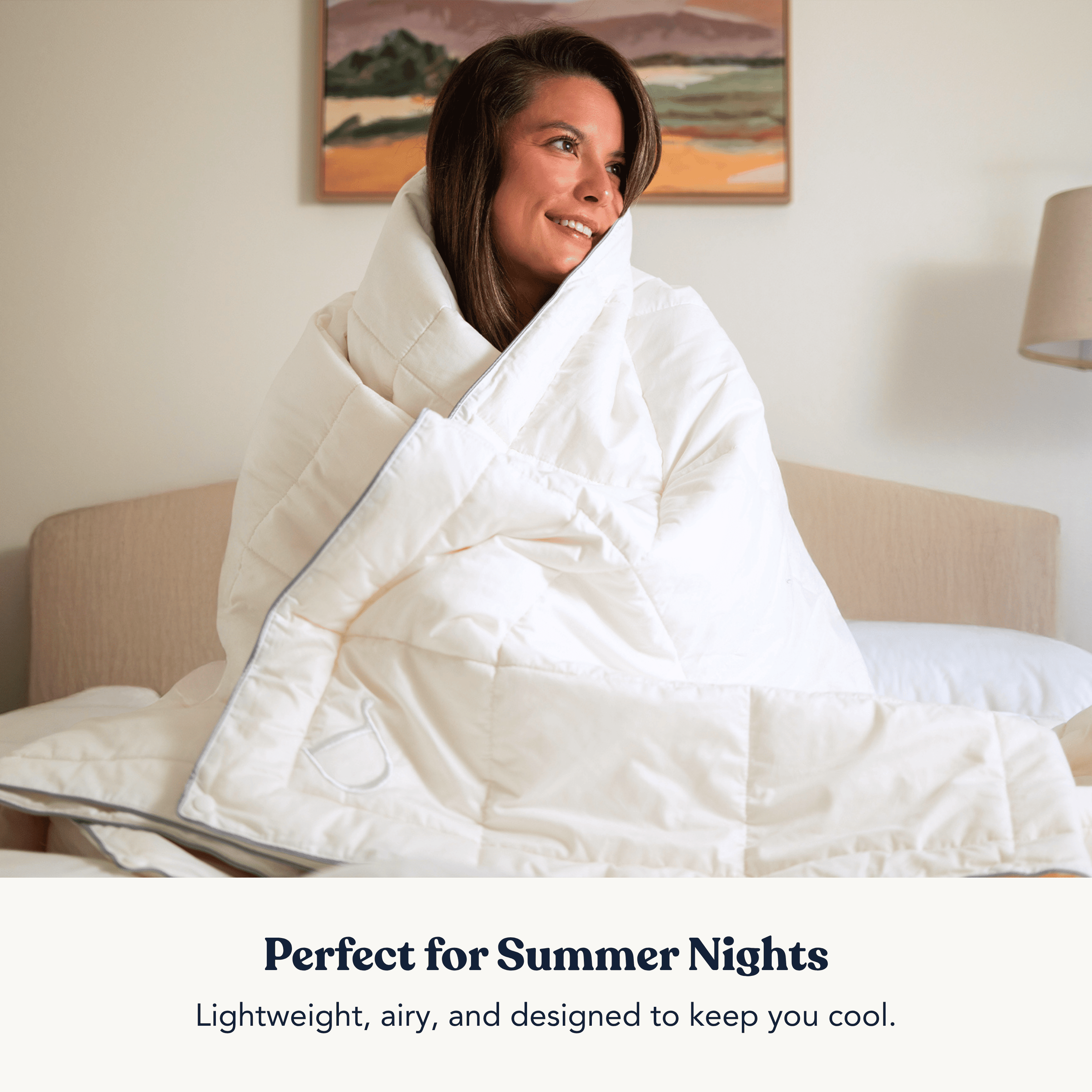 Delara Cotton Air Duvet Insert - 100% Organic Cotton Fill & Shell, GOTS + OEKO-TEX Certified, 400TC Sateen, 300 GSM, Baffle Box, Cool Summer Sleep - Twin (68"×86")