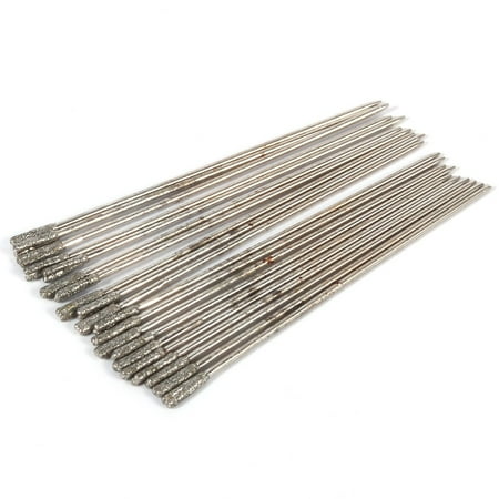 

esptrs 20PCS 1mm Coated Lapidary Drill Bits Solid Bits Needle For Jewelry Agate Drill Bits Lapidary Hole
