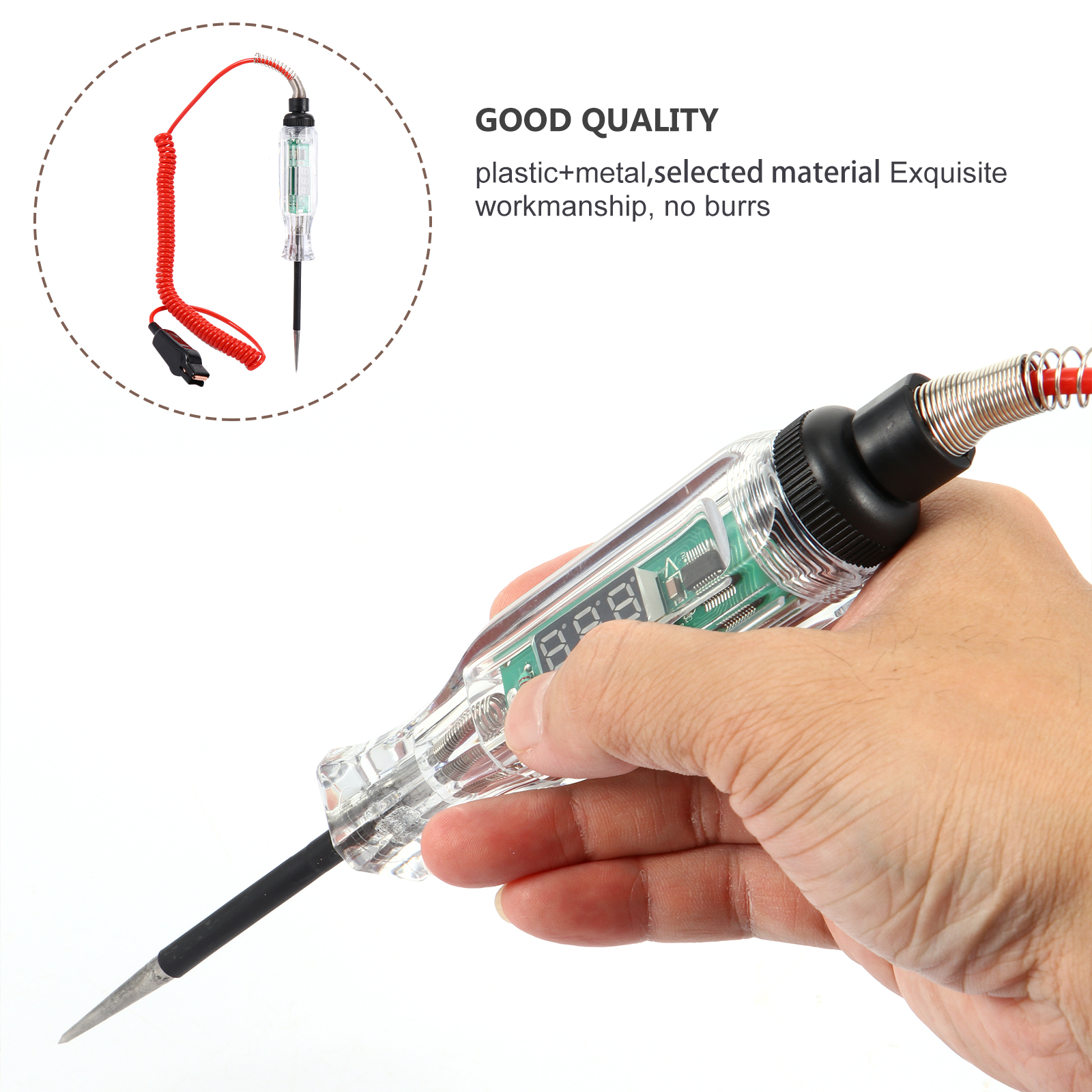 Car Voltage Tester 1 PC 2.632V with Indicator Light Porable Digital