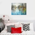 thumbnail image 4 of JEUXUS Turquoise Abstract Wall Art Hand Painted Modern Textured Oil Painting on Canvas, 4 of 4