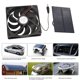 thumbnail image 5 of Kit De Ventilador De Panel Solar Para Exteriores, Ventilador De Panel Solar De 3W 12V Respetuoso Con El Medio Ambiente Para Casas De Mascotas, 5 of 8