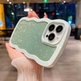 thumbnail image 3 of for iPhone 14 Pro Max Case Bling Glitter Curly Wave Frame Shape Soft TPU Shockproof Cute Phone Case for iPhone 14 Pro Max 6.7 Inch Women Girl Light Green, 3 of 13