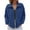 Dark Blue, variant on Women's Corduroy Jacket, Solid Color Button Front Closure Loose Fit Casual Shacket with Pockets, Mid-Length Overshirt for Women, Spring Autumn Winter Comfort Wear Red S