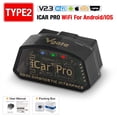 thumbnail image 1 of Vgate iCar Pro ELM327 WIFI OBD2 escáner Bluetooth-Compatible 4,0 para Android/IOS coche herramienta de diagnóstico automático PK ICAR2 ELM 327 V1.5 Tan Jianjun unisex, 1 of 2