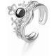 thumbnail image 1 of IFENG Couple Rings Zircon I Love You Wedding Rhinestone Opening 100 Languages, 1 of 4