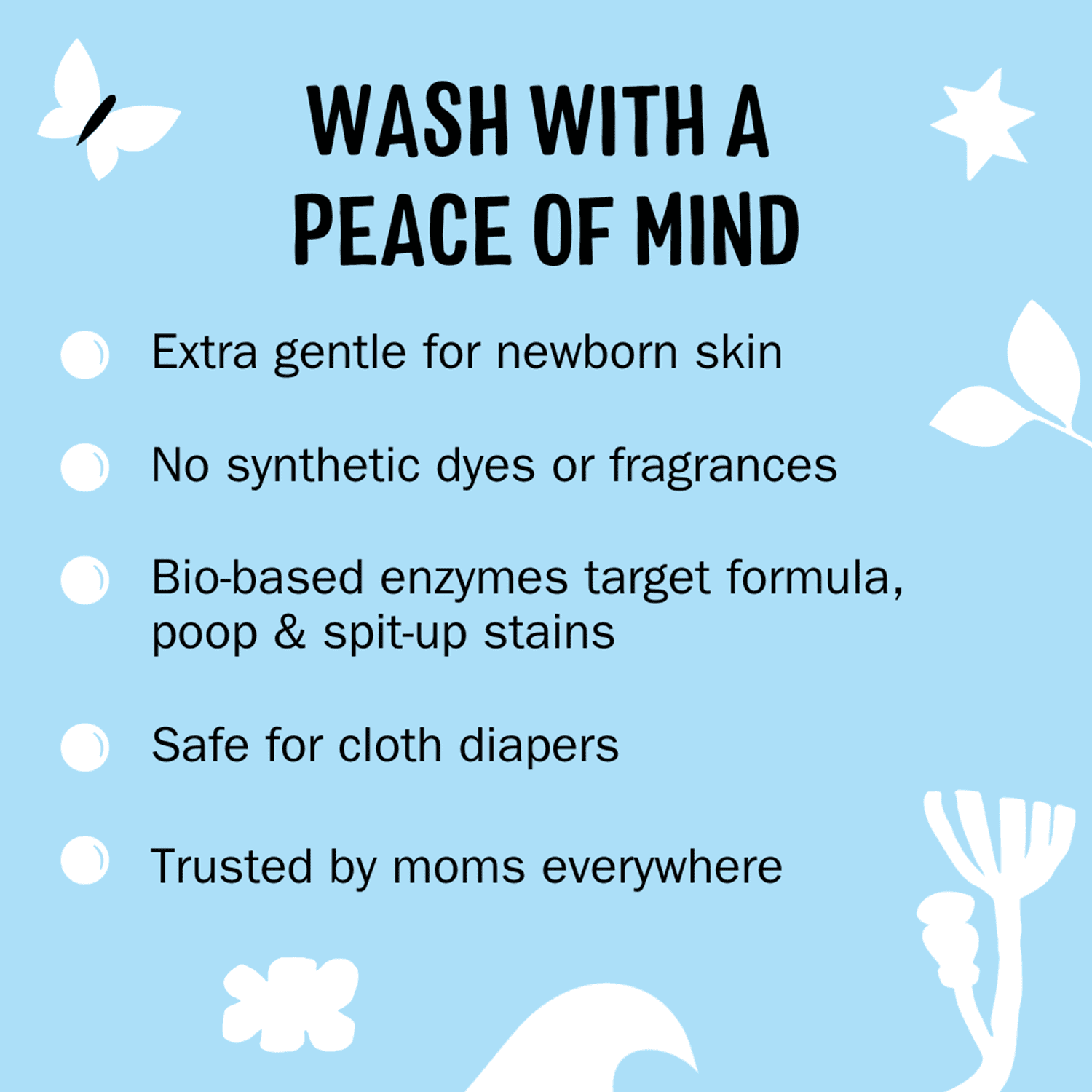 Molly's Suds Baby Laundry Detergent Powder, Removes Formula, Poop & Spit-Up Stains, Extra Gentle for Newborns, 64 Loads (Fragrance Free)