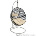 thumbnail image 5 of Sunnydaze Jackson Resin Wicker Egg Hanging Chair with Cushions, Yellow, 5 of 9