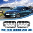 thumbnail image 2 of No.51117338571/51117338572 Parachoques delantera rejilla para BMW X3 14-17 Izquierda Derecha 1 Par tono plateado, 2 of 6