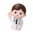 thumbnail image 4 of Doctor Statue Cake Día de regalo Angel en forma de muñeca en figuras blancas Escultura de resina para la mesa del hogar de aniversario, 4 of 8