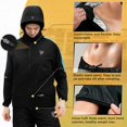 thumbnail image 5 of RDX Sauna Suit Weight Loss, Full Body Sweat Heat Suit with Hood, Anti Rip Silver Back Long Sleeves Tracksuit, Boxing MMA Slimming Gym Fitness Running Workout Zipper Jacket, Men Women Top Trouser Set, 5 of 8