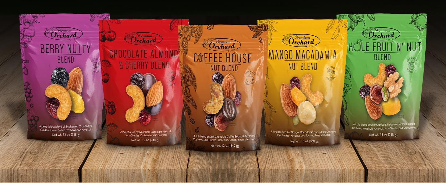 Premium Orchard Deluxe Mango Mania Macadamia Nut Blend Dry-Roasted with Sea Salt, 27 ounce (765g)