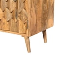 thumbnail image 6 of 36 Inch Handcrafted Accent Cabinet 2 Honeycomb Inlaid Doors Mango Wood Natural Brown - Saltoro Sherpi, 6 of 7